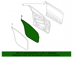 Front Right Door Seal Ford Mustang Mach-E 21-23