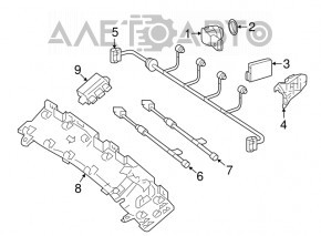 Wiring rear bumper Mercedes GLA 15-17 for parking sensors and BSM