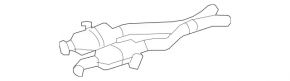 Mercedes X164 GL450 GL500 GL550 Exhaust Line Center