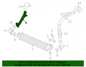 Intercooler hose right Honda Civic X FC 16-21 1.5T medium