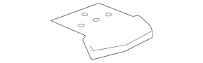 Left front side center console trim for Cadillac CTS 14 - leather, gray, with gray cloth, dry-cleanable