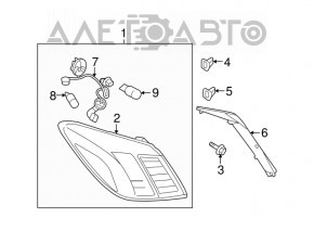 Light outer wing right Nissan Murano z51 09-14 prerest