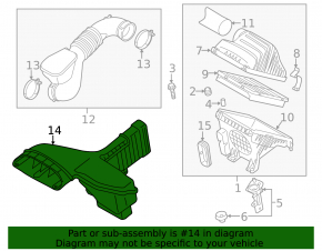 Air intake Kia Optima 11-15 2.4