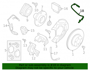 ABS sensor rear left BMW X3 F25 11-17