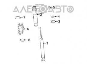 Rear left shock absorber Lexus Hs250h 10-12