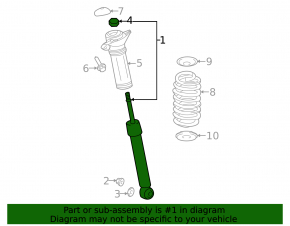 Rear left shock absorber Toyota Corolla 20-22 2.0