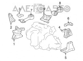 Right engine mount Honda Civic 06-11 1.8 without bracket