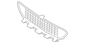 Lower grille of the front bumper central BMW 3 F30 12-18 M Sport