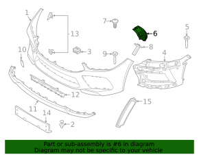 Upper right front bumper mount for BMW 8 G15 G16 20-25 M