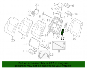 Motor for adjusting the width of the driver's seat backrest BMW 5 F10 14-16 with a mechanism