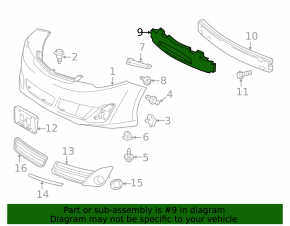 Front Bumper Absorber Toyota Camry v50 12-14 usa SE