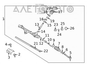 Steering rod left Hyundai Sonata 20- CTR
