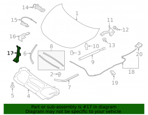 Nissan Murano z52 15-24 Hood Lock Bar