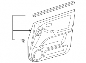 Front right door panel, gray, Lexus RX300 98-00