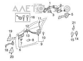 Door Limiter Front Left Lexus IS250 IS300 IS350 06-13