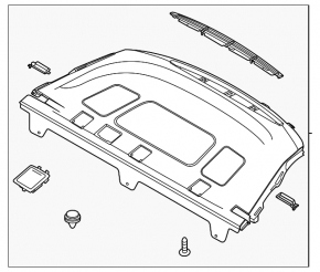 Rear shelf Hyundai Sonata 20-22 without subwoofer black