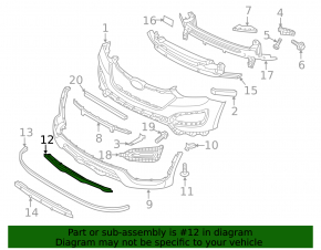 Hyundai Santa FE Sport 13-18 front bumper lower trim