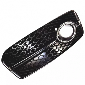 Right front bumper grille for Audi Q5 8R 9-12 with fog lights, chrome molding, S-line