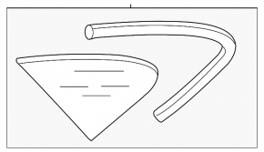 Window blind glass rear right Audi A5 F5 17- 5D chrome