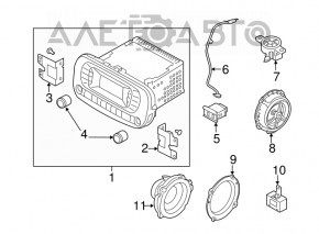 Radio tape recorder Kia Soul 14-18