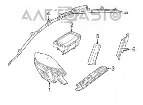 Mercedes CLA 14-19 rear left seat airbag