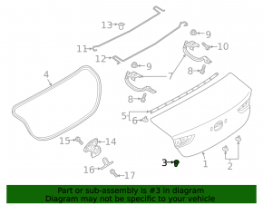 Mazda 6 14-17 rear hood bumper