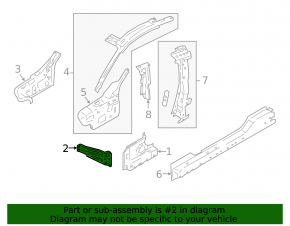 Front strut bracket right Ford Mustang mk6 15- 2.3T