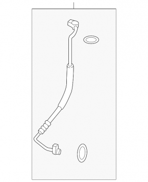 Air conditioning tube from condenser Ford Fusion mk5 13-20 2.5