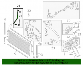 Air conditioning tube from condenser Ford Fusion mk5 13-20 2.5