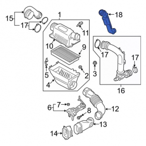 Air duct for intake Ford Explorer 20-24 3.0T