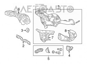 Exhaust manifold with catalytic converter Mazda 3 14-18 BM