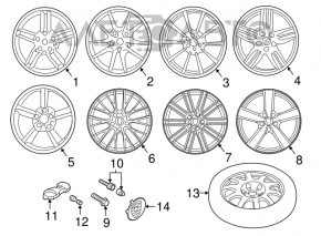Wheel bolt 5 pcs d19 M14x1.5 Porsche Macan 15-23