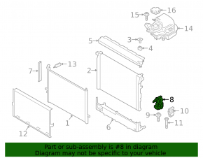 Radiator bracket left lower BMW 5 G30 18-23 4.4T