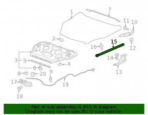 GMC Terrain 10-17 Hood Strut