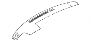 Front panel trim for speakers Nissan Murano 25-26 Platinum, black, for projection