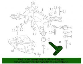 Rear subframe burdock front right BMW X7 G07 19-
