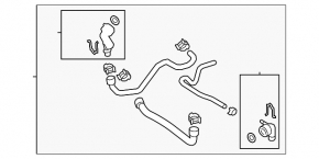 Upper cooling hose for VW Atlas 18-23 2.0T with quick release