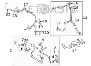 Upper cooling hose for VW Atlas 18-23 2.0T with quick release