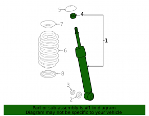 Rear left shock absorber Toyota Camry v70 18- hybrid LE\XLE with support