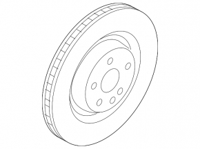 Rear left brake disc for Audi RS Q8 19-25 370/30mm, perforated, composite
