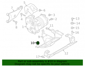 Air Conditioning Compressor Mounting Kit for Audi E-Tron 19-23