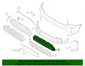 Front bumper lower part Mini Cooper Countryman F60 21-24