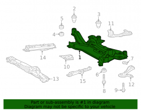 Front subframe Lexus Hs250h 10-12