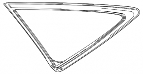 Window blind glass rear right Toyota Venza 21- chrome