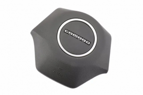 Black, blown steering wheel airbag for the driver's side of a Chevrolet Camaro 16-23.