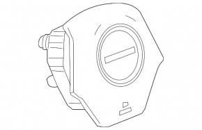 Black, blown steering wheel airbag for the driver's side of a Chevrolet Camaro 16-23.