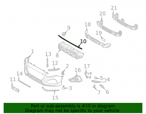 Hyundai Sonata 18-19 hood seal on bumper