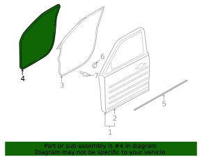 Door seal front right Ford Flex 09-19