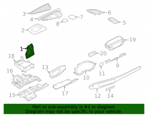 Audi A4 B9 17-25 black right side panel trim