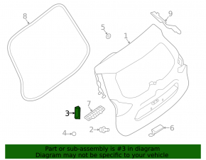 Trunk Door Bumper Stop Right Nissan Rogue 14-20